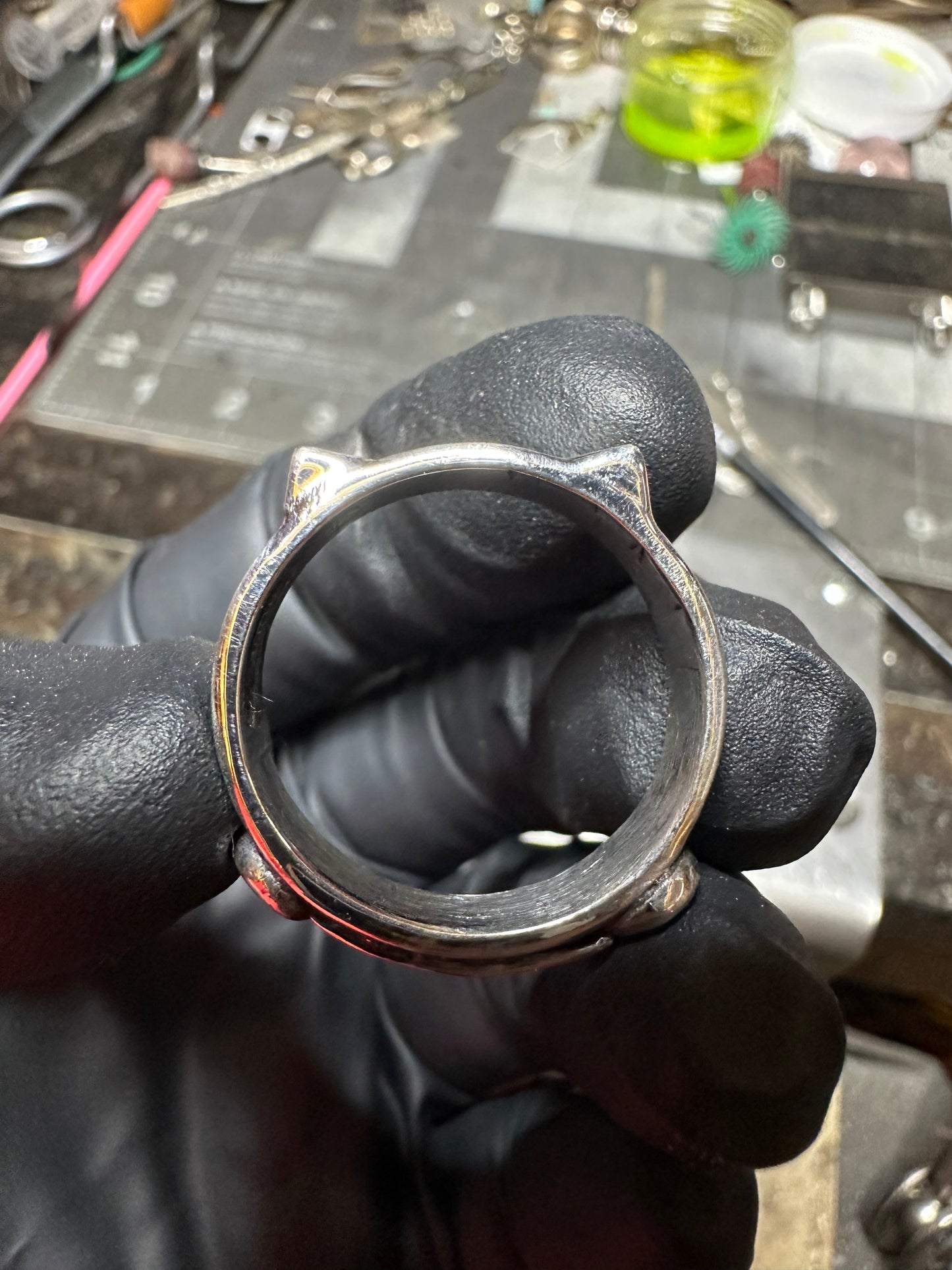 Hand Forged Cat Ears Ring