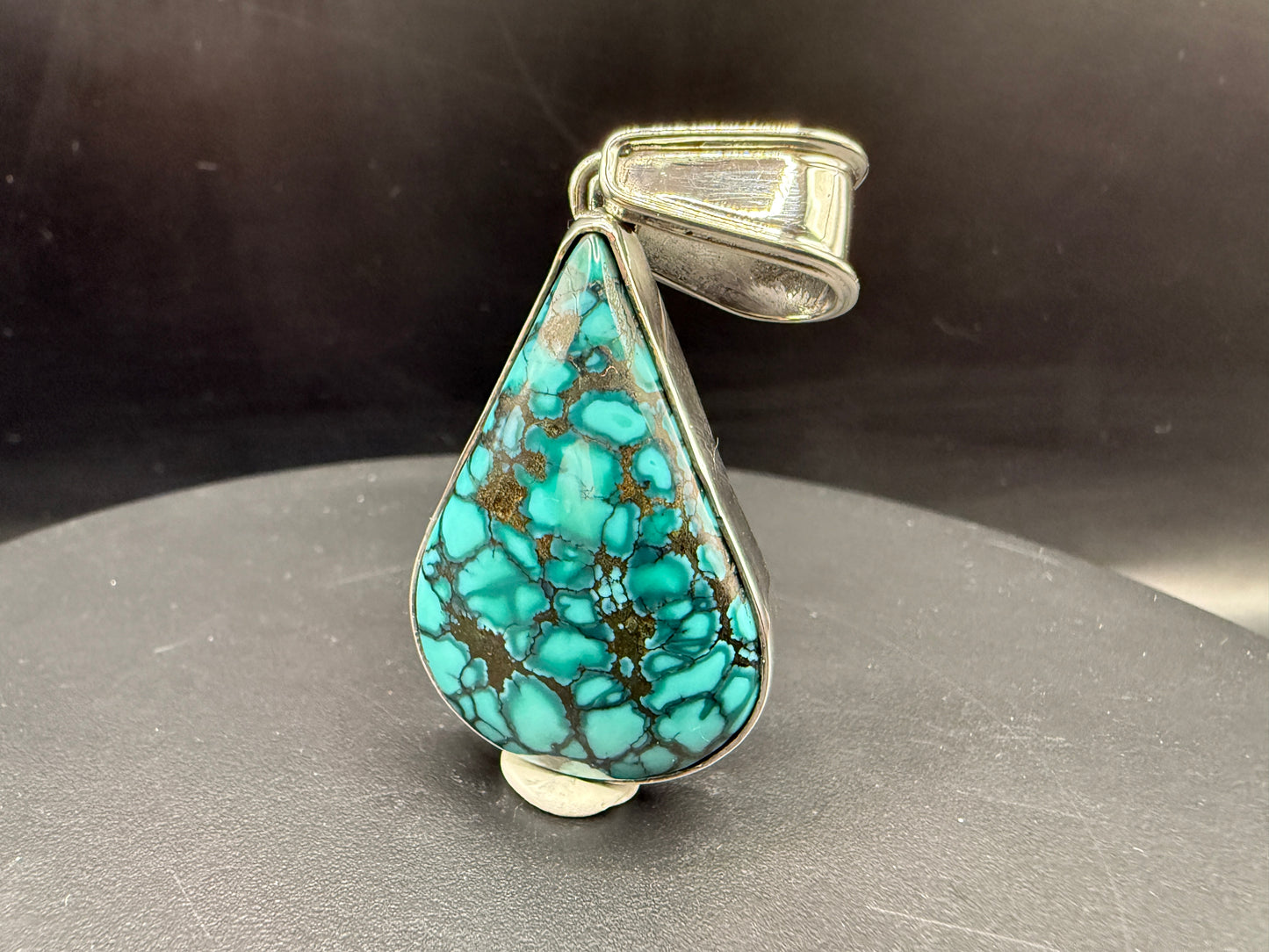 Top Quality Authentic Spiderweb Turquoise Pendant