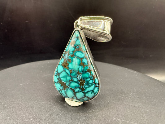 Top Quality Authentic Spiderweb Turquoise Pendant