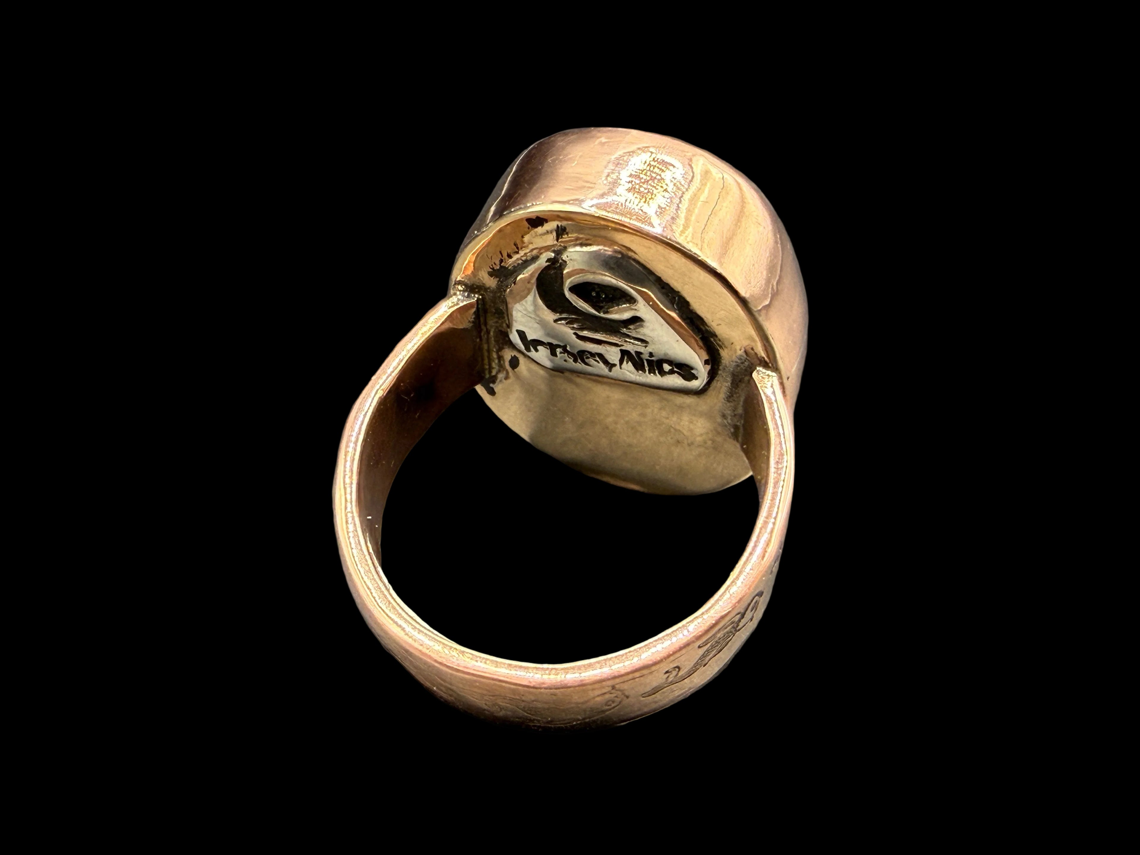 Hubai Turquoise Ring in Pure Copper/US SIZE 9