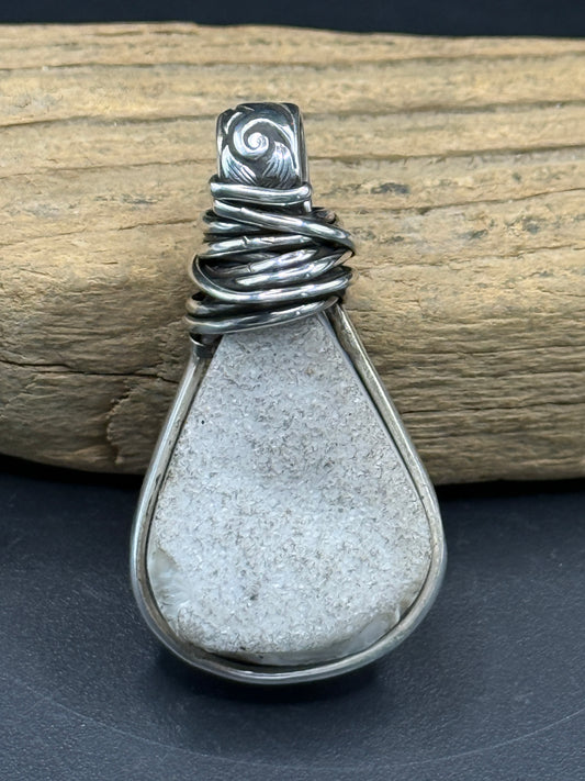 Blue Lace Teardrop Pendant