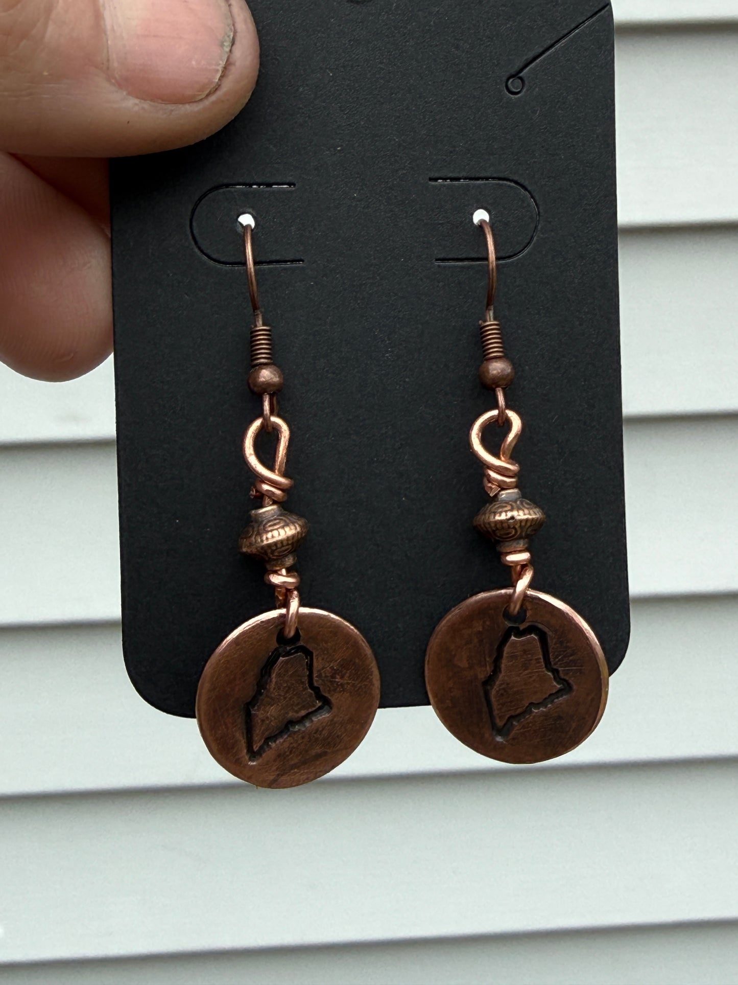 Hand Crafted, Genuine Gemstone Earrings, State of Maine