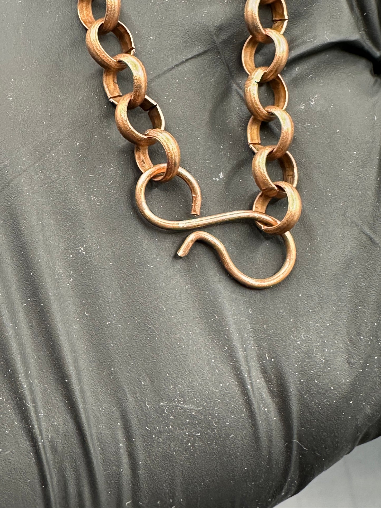 S-Man Style Hand Forged Pendant, Mixed Metal